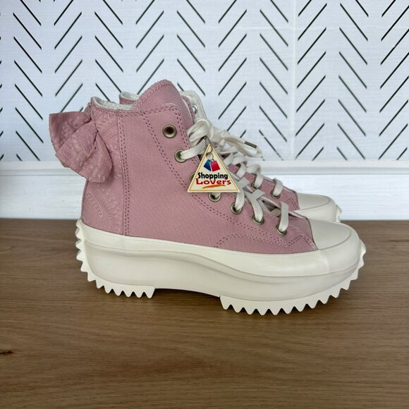 ⭐Converse  Run Star Hike Hi 8 Men Shoes Dusty Pink Embroidered Floral A09781C main image 4